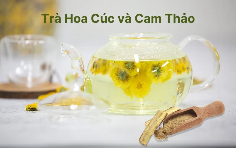 Hoa cúc và cam thảo có thể kết hợp để giảm thèm ăn