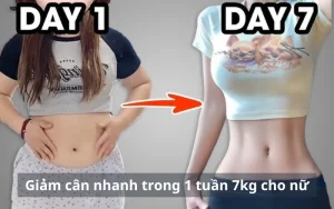 Chế độ ăn "ĐẶC BIỆT" giảm cân nhanh trong 1 tuần 7kg cho nữ