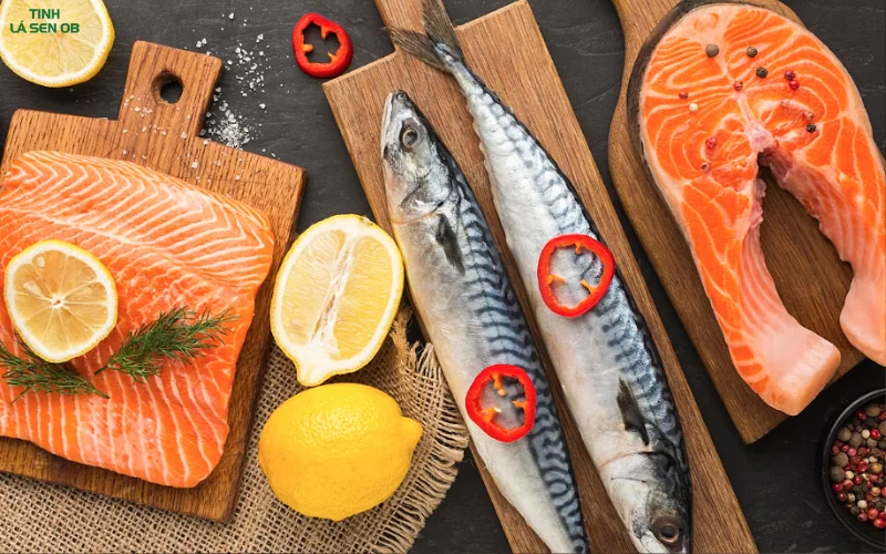 Cá hồi và cá thu cung cấp omega 3 giúp đốt cháy mỡ thừa