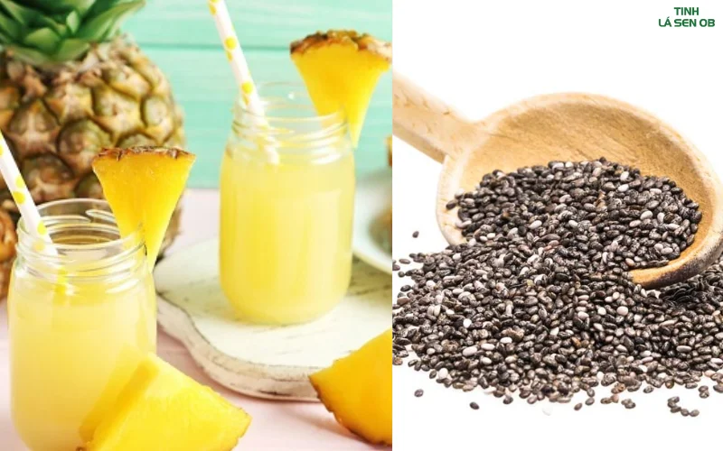 detox hạt chia với dứa giảm cân trong 1 tuần