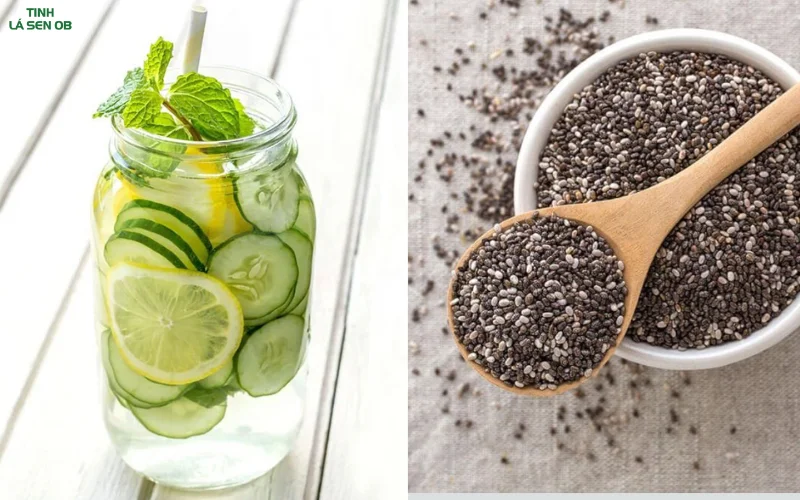 detox chanh dưa leo hạt chia giảm cân trong 1 tuần