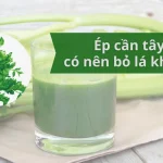 Ép cần tây có bỏ lá không?